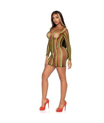 LEG AVENUE - MINIVESTIDO DE RED RASTAS TALLA ÚNICA