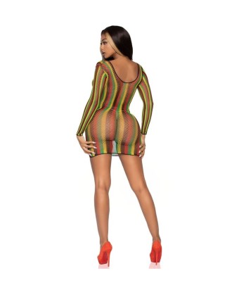 LEG AVENUE - MINIVESTIDO DE RED RASTAS TALLA ÚNICA