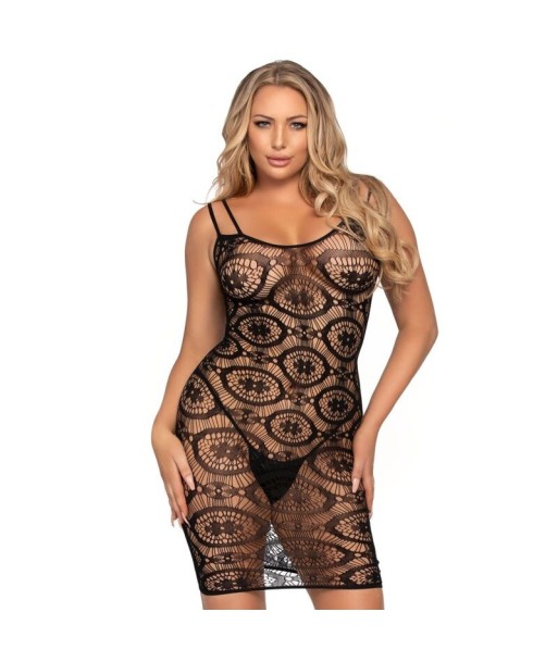LEG AVENUE - MINI VESTIDO DE GANCHILLO NEGRO LEG AVENUE - MINI VESTIDO DE GANCHILLO NEGRO