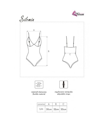 LIVCO CORSETTI FASHION - SILOMIN LC 1401 BODY BATA NEGRO TALLA ÚNICA