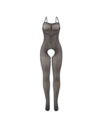 SUBBLIME - 951726 BODYSTOCKING CROTCHLESS DE REJILLA ELÁSTICO NEGRO TALLA ÚNICA