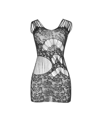 SUBBLIME - 951771 VESTIDO LARGO ESPALDA ABIERTA DE REJILLA NEGRO TALLA ÚNICA