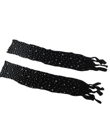 SUBBLIME - 952174 BODYSTOCKING DE REJILLA CON GUANTES Y DIAMANTES NEGRO TALLA ÚNICA