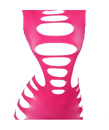SUBBLIME - 952273 VESTIDO DE REJILLA ELÁSTICO MANGA LARGA ROSA TALLA ÚNICA