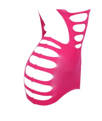 SUBBLIME - 952273 VESTIDO DE REJILLA ELÁSTICO MANGA LARGA ROSA TALLA ÚNICA