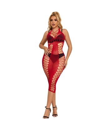 SUBBLIME - 952327 VESTIDO DE REJILLA LARGO ROJO TALLA ÚNICA