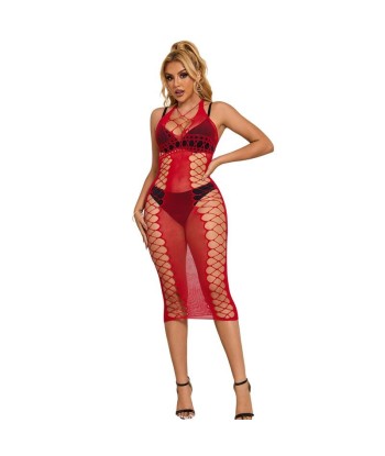 SUBBLIME - 952327 VESTIDO DE REJILLA LARGO ROJO TALLA ÚNICA