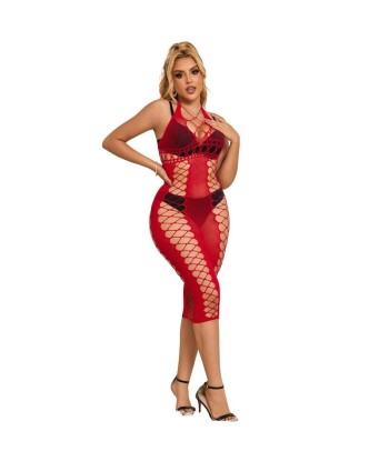 SUBBLIME - 952327 VESTIDO DE REJILLA LARGO ROJO TALLA ÚNICA