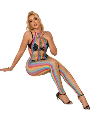 SUBBLIME - 952358 BODYSTOCKING DE REJILLA CUELLO HALTER ARCOIRIS XS-M