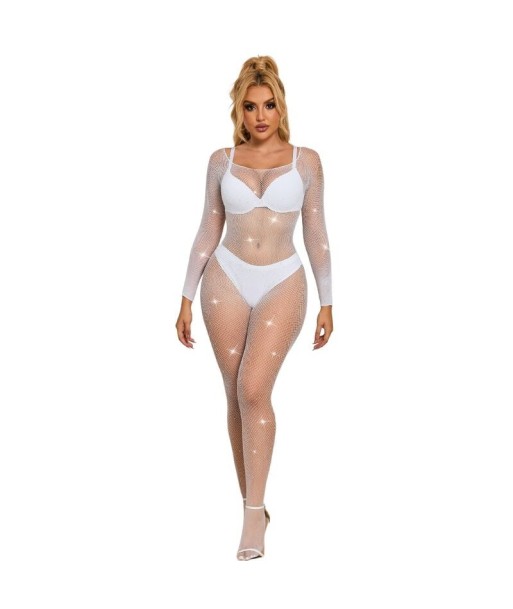 SUBBLIME - 952396 BODYSTOCKING DE REJILLA CON DIAMANTES MANGA LARGA BLANCO TALLA ÚNICA SUBBLIME - 952396 BODYSTOCKING DE REJILLA CON DIAMANTES MANGA LARGA BLANCO TALLA ÚNICA