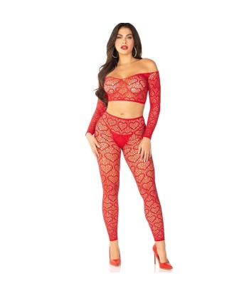 LEG AVENUE - CROP TOP MEDIAS ROJO TALLA ÚNICA