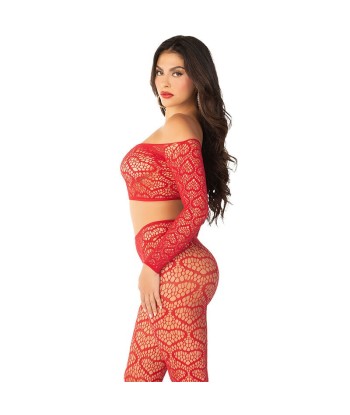 LEG AVENUE - CROP TOP MEDIAS ROJO TALLA ÚNICA