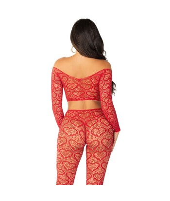 LEG AVENUE - CROP TOP MEDIAS ROJO TALLA ÚNICA