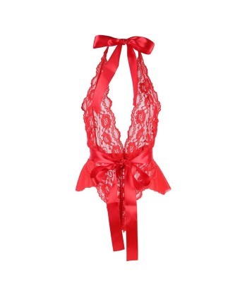 SUBBLIME - 953980 BODY SEXY CON VOLANTES CINTURÓN ROJO L-XL