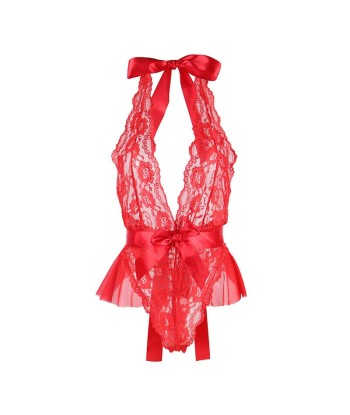 SUBBLIME - 953980 BODY SEXY CON VOLANTES CINTURÓN ROJO L-XL