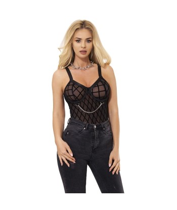 SUBBLIME - 954260 BODY CON CADENAS LIGUEROS NEGRO S-M