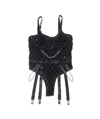 SUBBLIME - 954277 BODY CON CADENAS LIGUEROS NEGRO L-XL