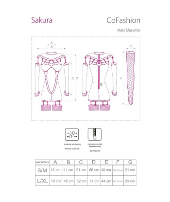 LIVCO CORSETTI FASHION - SAKURA CF 90357 MONO GUANTES LARGOS LIGUEROS NEGRO L-XL