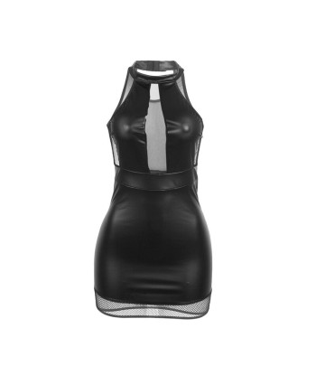 SUBBLIME - 955489 VESTIDO CUELLO HALTER CON TRANSPARENCIAS NEGRO L-XL