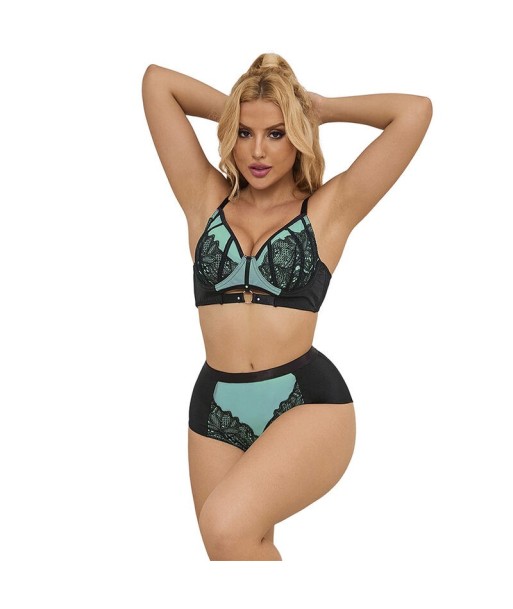 SUBBLIME - 955564 CONJUNTO SUJETADOR CON CREMALLERA DE MALLA DE CHAROL VERDE L-XL SUBBLIME - 955564 CONJUNTO SUJETADOR CON CREMALLERA DE MALLA DE CHAROL VERDE L-XL