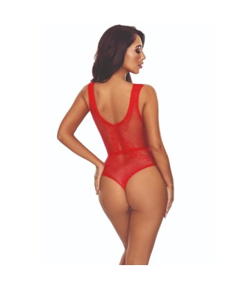 PASSION - BS115 BODYSTOCKING REJILLA ROJO