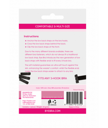 BYE-BRA - ADAPTADOR SUJETADOR ESPALDA ABIERTA NEGRO and BLANCO