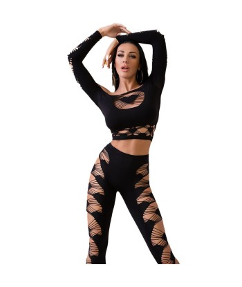 CHILIROSE - CR 4436 TOP and LEGGINS NEGRO S-L