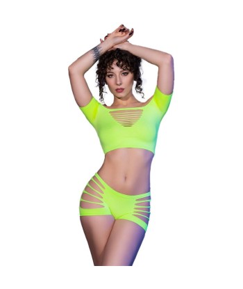 CHILIROSE - CR 4433 TOP and SHORTS VERDE S-M