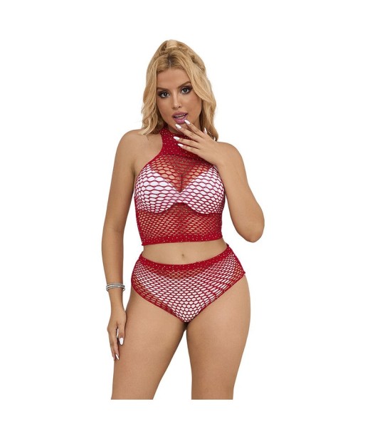 SUBBLIME - 952402 SET DE REJILLA CON BRILLANTES ROJO TALLA ÚNICA SUBBLIME - 952402 SET DE REJILLA CON BRILLANTES ROJO TALLA ÚNICA