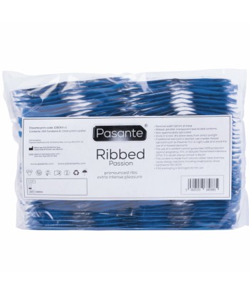 PASANTE - RIBBED PASSION PRESERVATIVOS BOLSA 144 UNIDADES