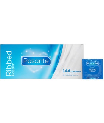 PASANTE - RIBBED PASSION PRESERVATIVOS CAJA 144 UNIDADES