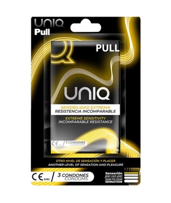UNIQ - PULL PRESERVATIVOS CON TIRAS SIN LÁTEX 3 UNIDADES