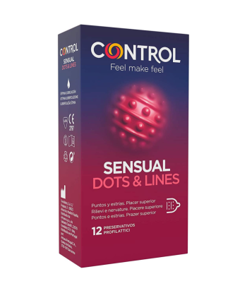 CONTROL - SENSUAL DOTS and LINES PUNTOS Y ESTRIAS 12 UDS