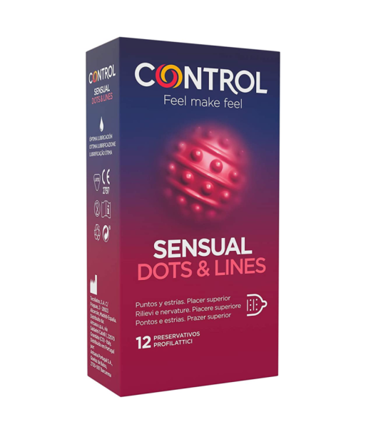 CONTROL - SENSUAL DOTS and LINES PUNTOS Y ESTRIAS 12 UDS CONTROL - SENSUAL DOTS and LINES PUNTOS Y ESTRIAS 12 UDS