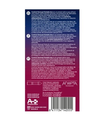 CONTROL - SENSUAL DOTS and LINES PUNTOS Y ESTRIAS 12 UDS