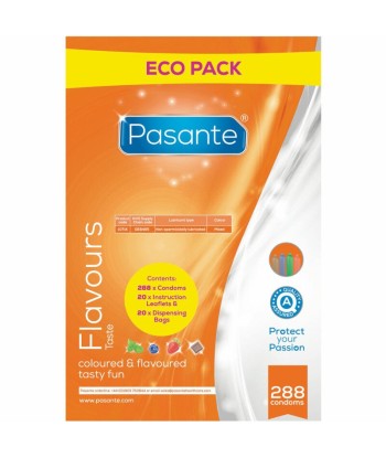 PASANTE - PRESERVATIVO ECO PACK SABORES BOLSA 288 UNIDADES