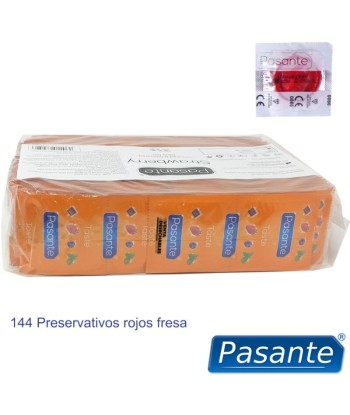 PASANTE - PRESERVATIVO SABOR FRESA BOLSA 144 UNIDADES