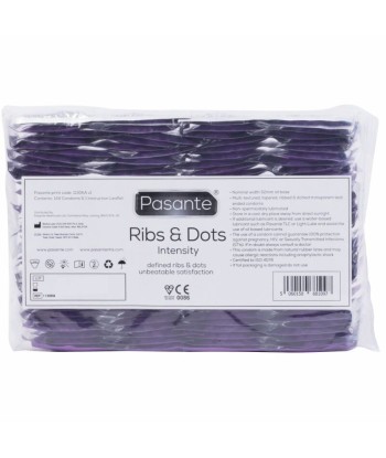 PASANTE - RIBS and DOTS PRESERVATIVOS INTENSITY 144 UNIDADES