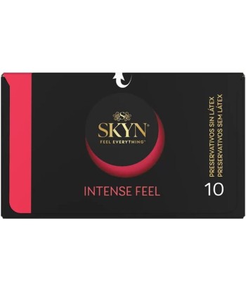 SKYN - PRESERVATIVO INTENSE FEEL TEXTURA CON DISEÑO ONDULADO 10 UNIDADES