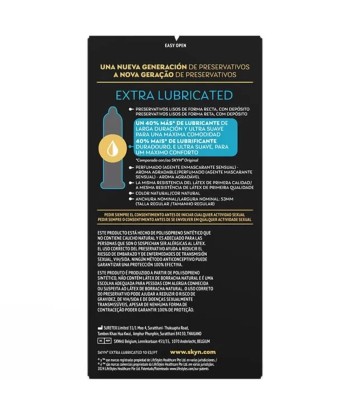 SKYN - PRESERVATIVO EXTRA LUBRICADO 10 UNIDADES