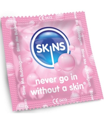 SKINS - PRESERVATIVOS PREMIUM SABOR CHICLE PACK 8