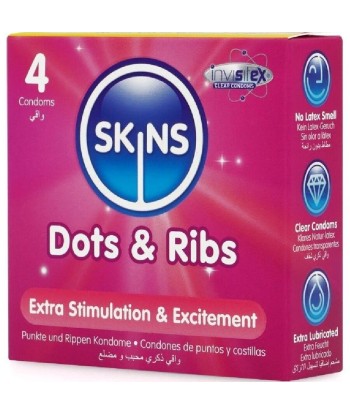 SKINS - DOTS and RIBS PRESERVATIVOS PREMIUM PACK 4