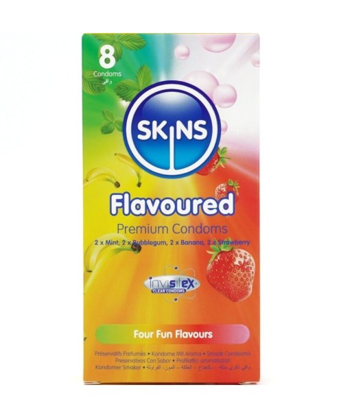 SKINS - MULTI SABORES PRESERVATIVOS PREMIUM PACK 8