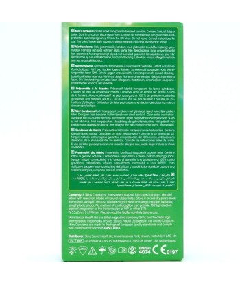 SKINS - PRESERVATIVOS PREMIUM SABOR MENTA PACK 8