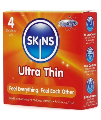 SKINS - ULTRAFINOS PRESERVATIVOS PREMIUM PACK 4