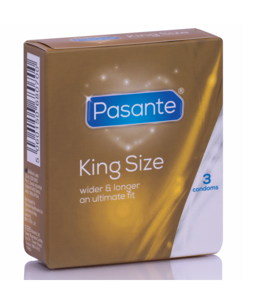 PASANTE - PRESERVATIVOS KING MS LARGOS Y ANCHOS 3 UNIDADES