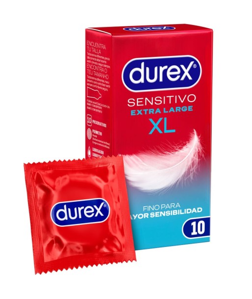 DUREX - PRESERVATIVOS SENSITIVO XL 10 UNIDADES