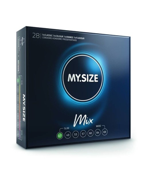 MY SIZE - MIX PRESERVATIVOS 47 MM 28 UNIDADES