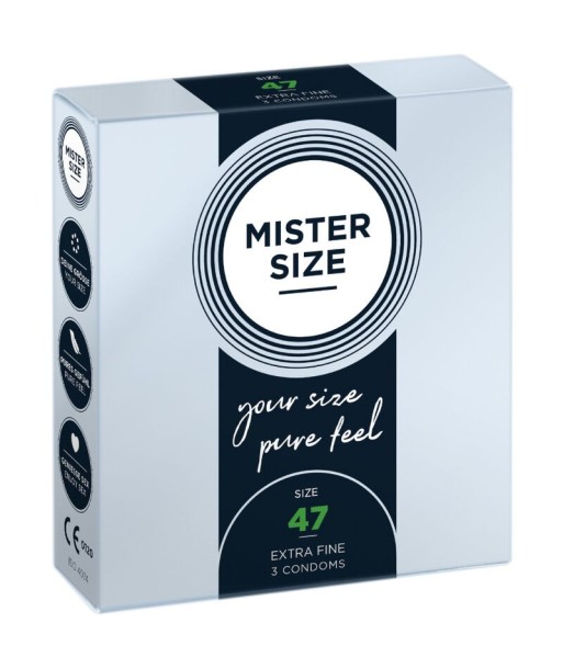 MISTER SIZE - PRESERVATIVOS TALLA XS 47 MM (3 UNIDADES)