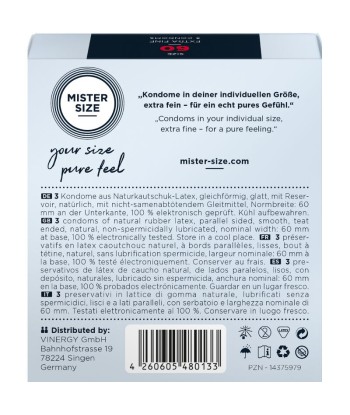 MISTER SIZE - PRESERVATIVOS TALLA XL 60 MM (3 UNIDADES)